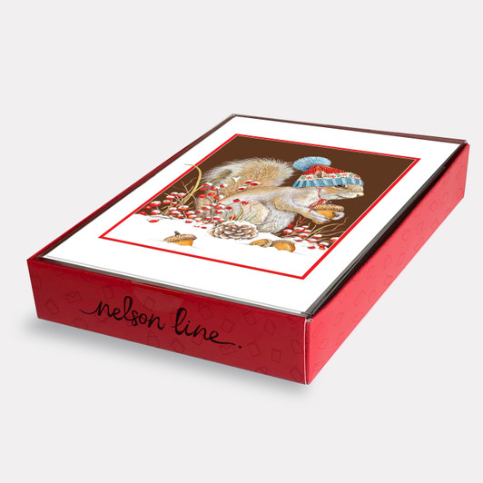 Winter Squirrel - 10/Box Christmas Cards