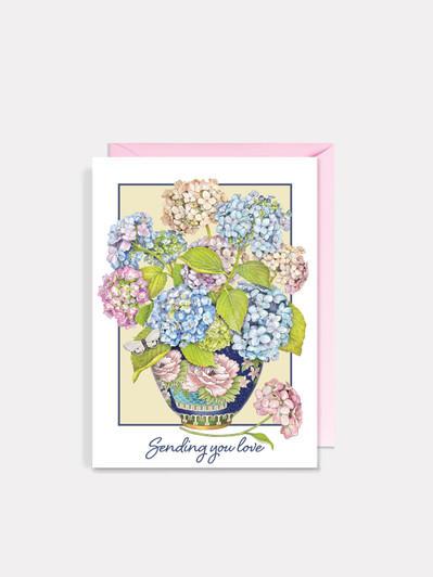 Hydrangea Vase | Sympathy Card | Sugarhouse Greetings