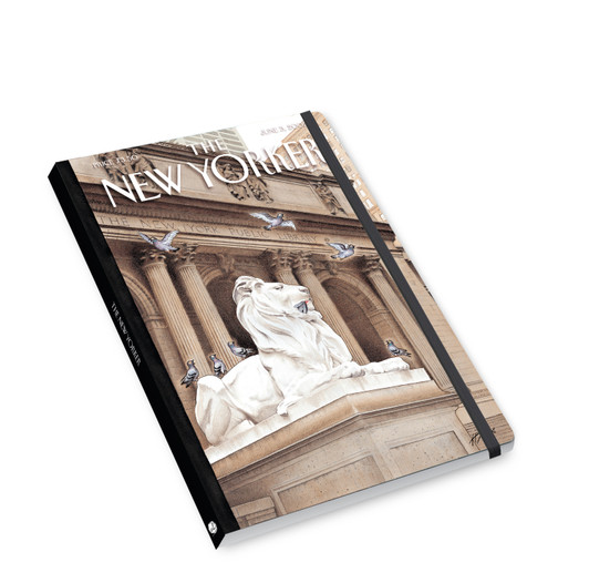Library Lions Notebook | New Yorker Card
