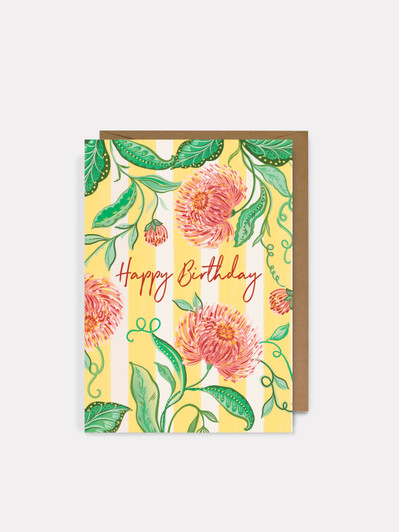 Pink Birthday Flowers | Birthday Card | Earlybird