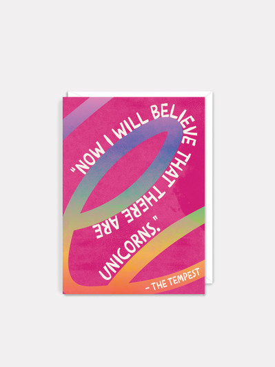 Unicorns - Shakespeare | All Occasions Card | Shakespeare