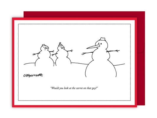 Carrot On That Guy | New Yorker Christmas Card