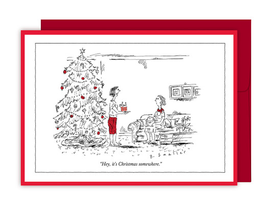 It's Christmas Somewhere | New Yorker Christmas Cartoon Card