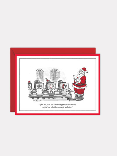 Private Contractors | New Yorker Christmas Cartoon Card
