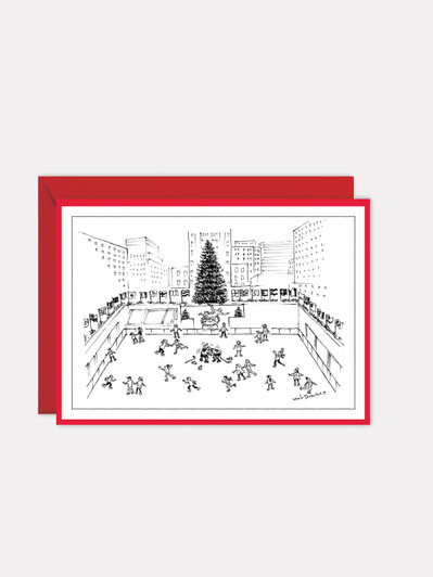 Ice Fight | New Yorker Christmas Cartoon Card