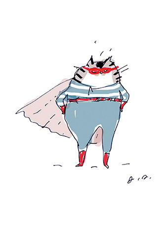 My Cat's A Superhero | General Greeting Card | Art Press