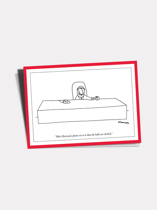 Halls Are Decked | New Yorker Christmas Cartoon Card