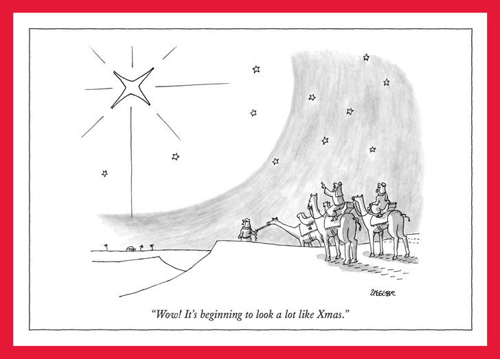 Beginning to Look - New Yorker Cartoon Christmas Card - NYX116