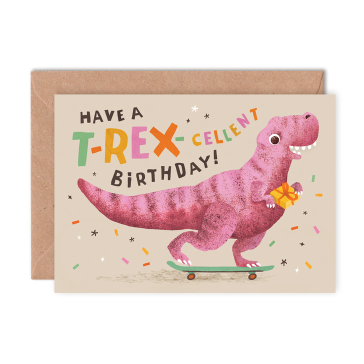T-Rex-ellent Birthday Card - ENDIN002