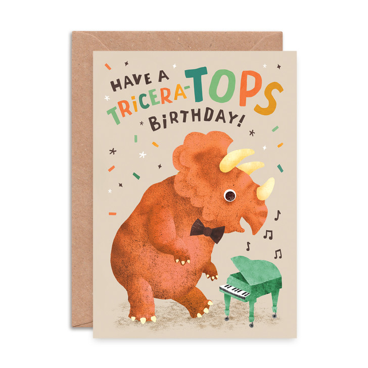 Tricera-tops Birthday Card - ENDIN004