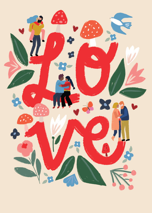 Love - Nelson Line Valentine's Day Card - NLSS37