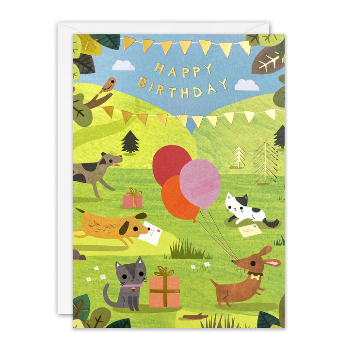 Dogs & Cats - Birthday Card - HC3993