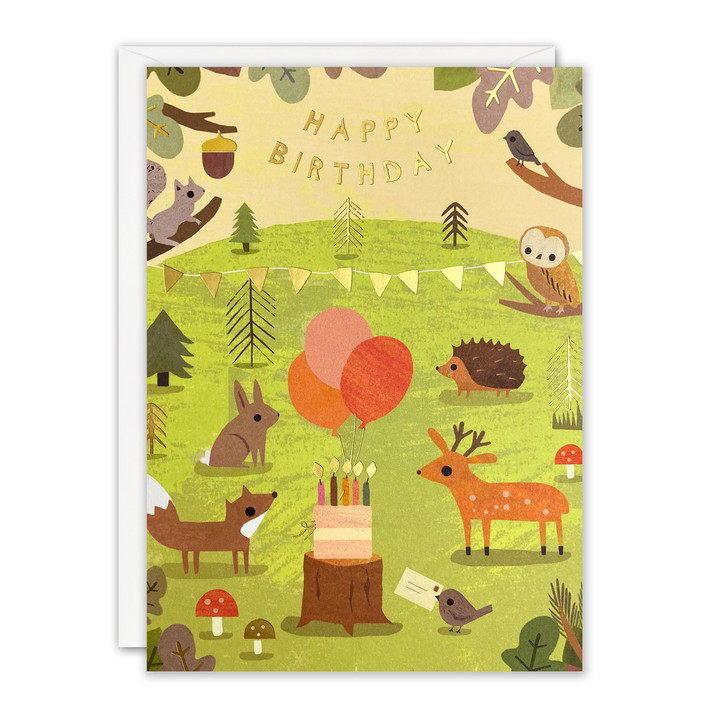 Woodland Animals - Birthday Card - HC4000