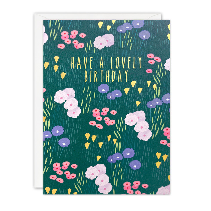 Flower Field - Birthday Card - J4145