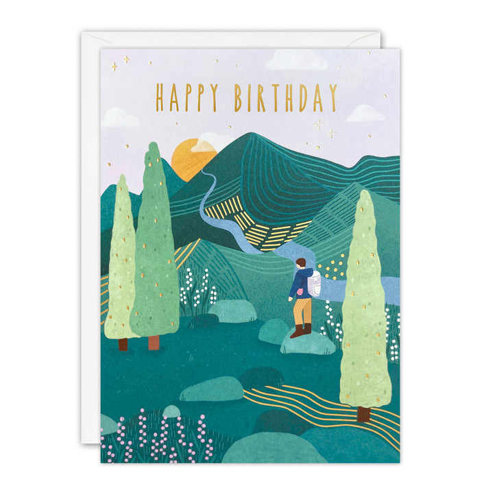 Mountain Walk - Birthday Card - J4146