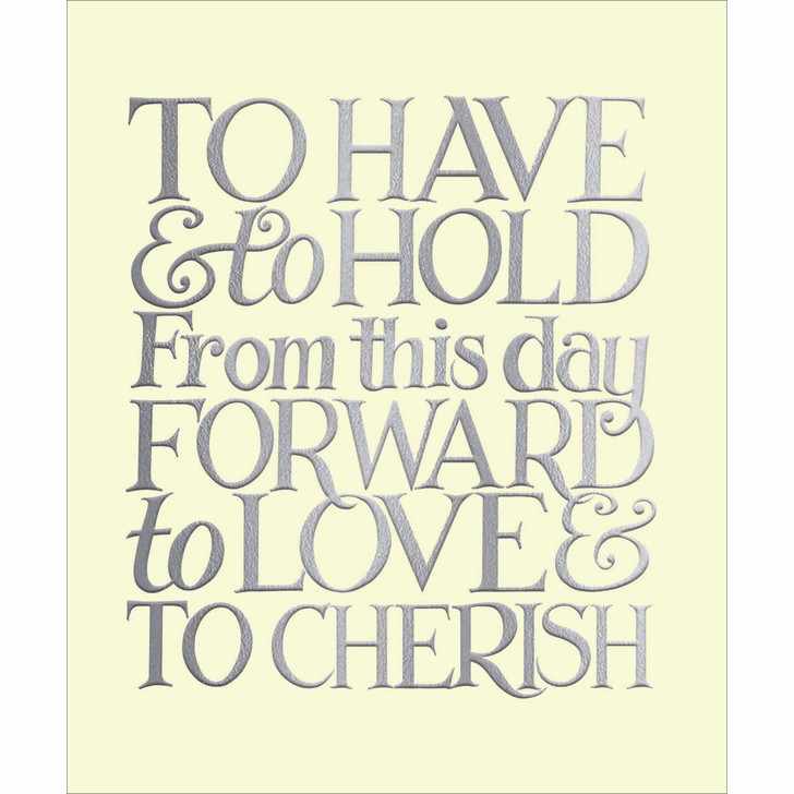 To Have & To Hold - Wedding Card - Q446016