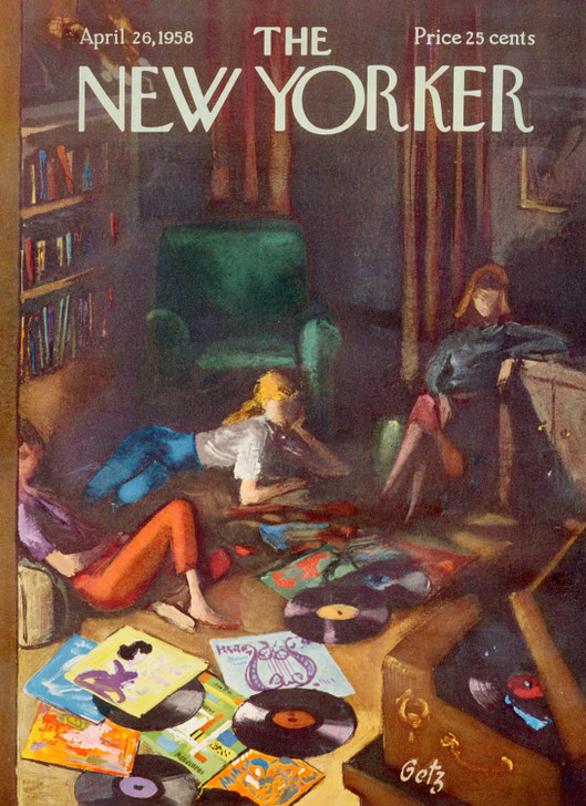 Records in the 50's - New Yorker Cover Card - NYV167