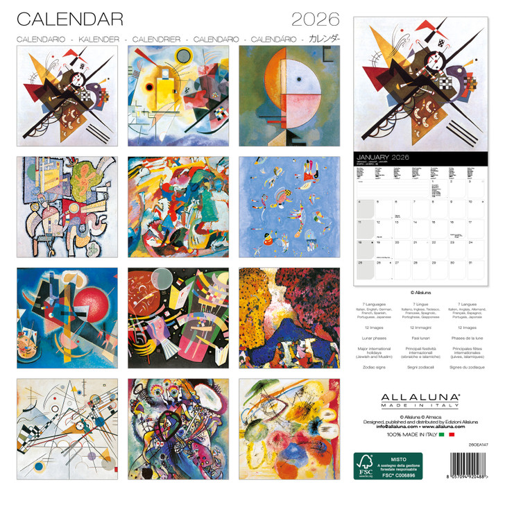 KANDINSKY - 12 x 12 WALL CALENDAR