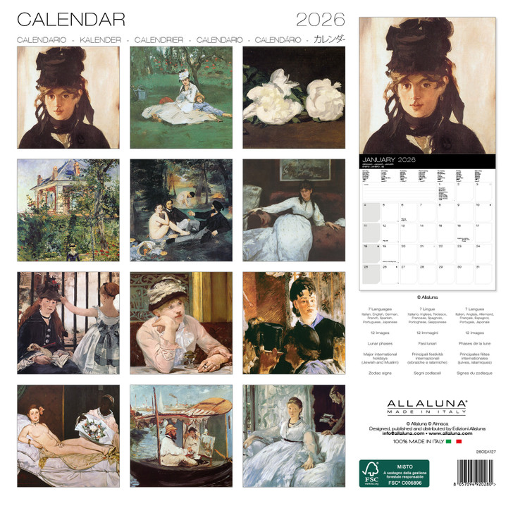 MANET - 12 x 12 WALL CALENDAR