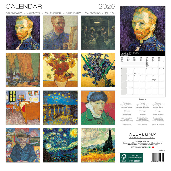 VAN GOGH - 12 x 12 WALL CALENDAR