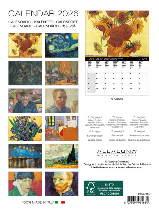 VAN GOGH - 6 x 8 DESK CALENDAR