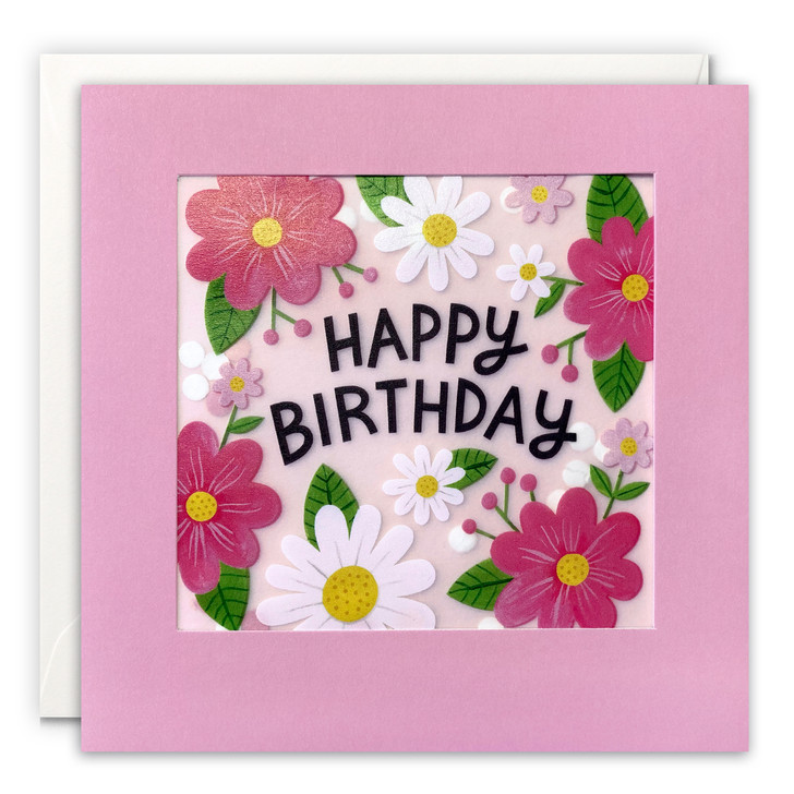 HB - BLOOMING BIRTHDAY - 5 x 5" SHAKIES CARD
