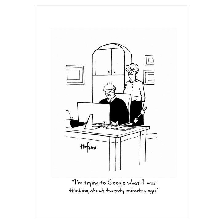 Trying To Google - Cartoon Collection | Humor Greeting Card | Nelson Line Studio
