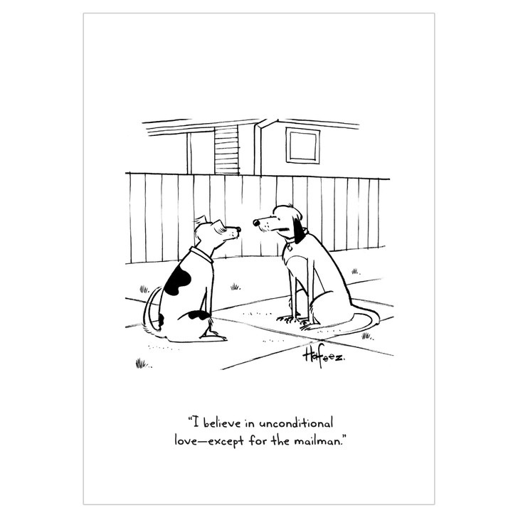 Unconditional Love - Cartoon Collection | Dog Greeting Card | Nelson Line Studio