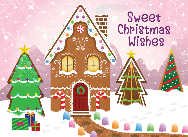 Gingerbread Cheer - Christmas Box - 12 Cds/Env | Christmas & Holiday Greeting Card | Nelson Line Studio