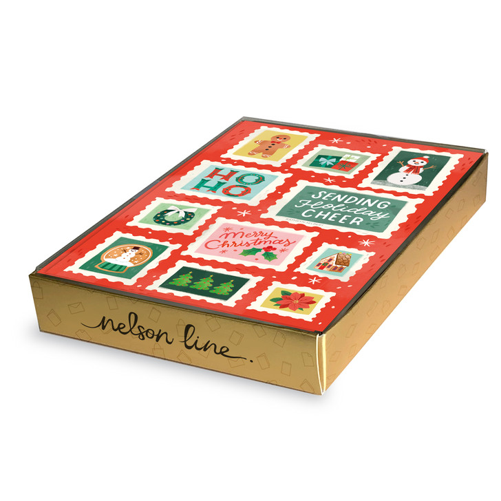 Holiday Cheer - Christmas Box - 12 Cds/Env | Christmas & Holiday Greeting Card | Nelson Line Studio