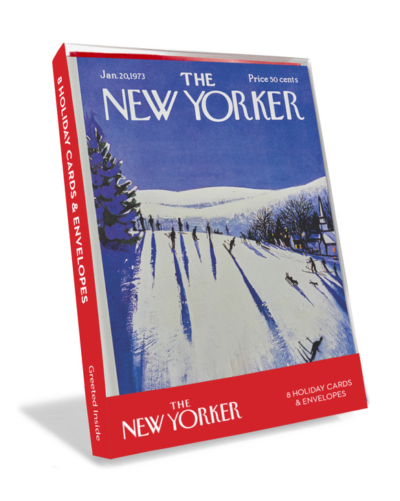 Skiing Down The Hill 8/Box | New Yorker Cover Card