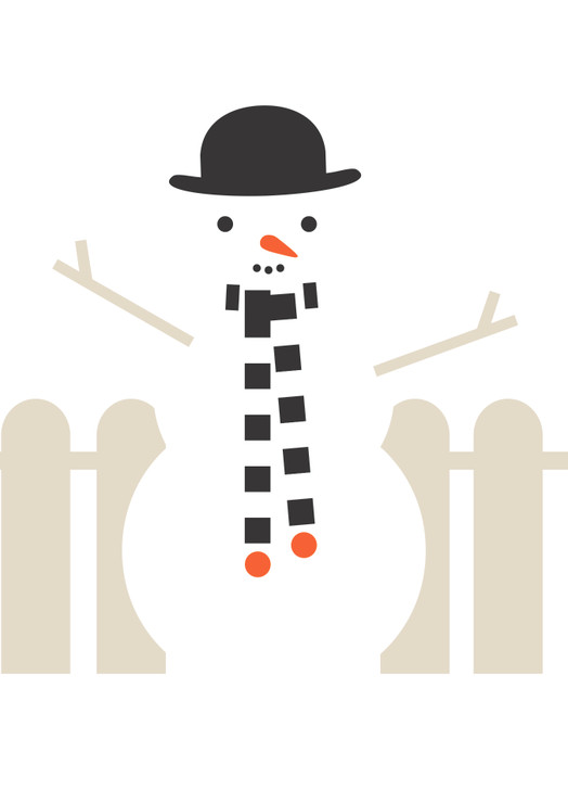 Snowman | Christmas Greeting Card | Dicky Bird