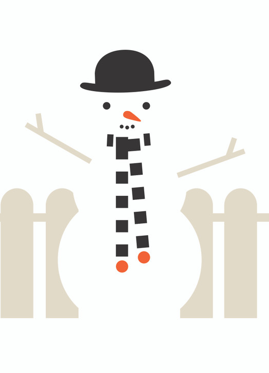 Snowman | Christmas Greeting Card | Dicky Bird