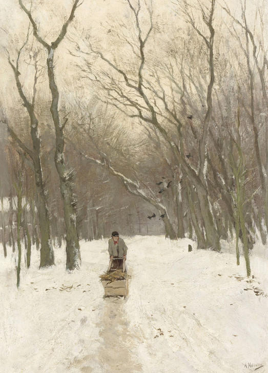 Winter In The Scheveningen Woods - 12 Cds/Env Museum Christmas Bx | Christmas & Holiday Greeting Card | Nelson Line Studio