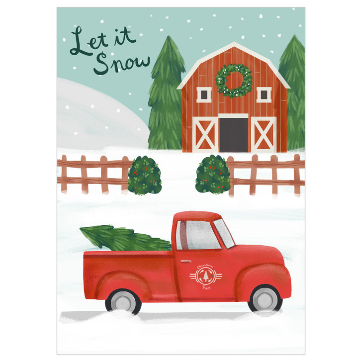 Let It Snow - 12/Box Christmas | Christmas & Holiday Greeting Card | Nelson Line Studio
