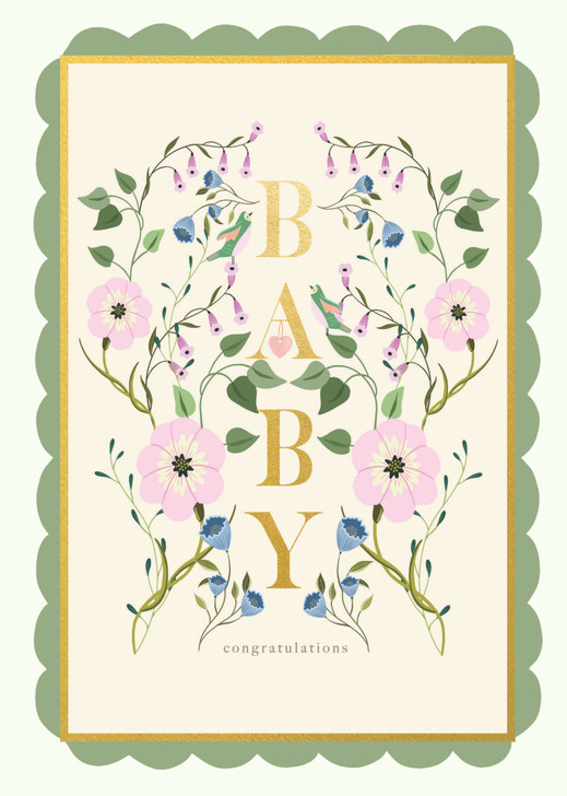BABY CONGRATS - 5 x 7 NELSON LINE CARD