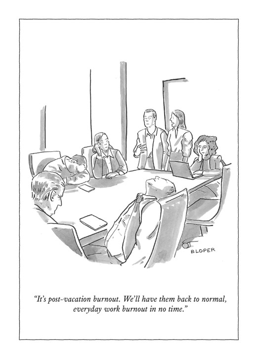 Post Vacation Burnout | New Yorker Card