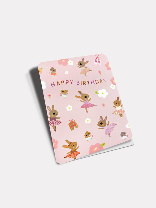 Birthday Ballerina - 5 x 7" Birthday Card