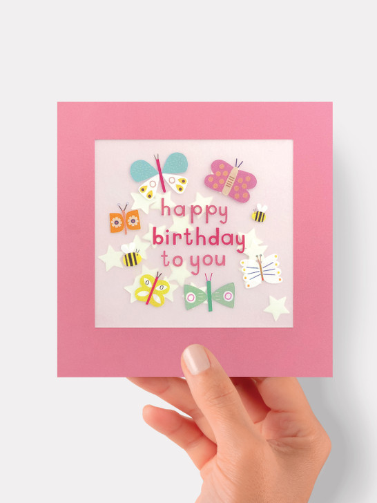 Birthday Butterfly - 5 x 5" Birthday Card
