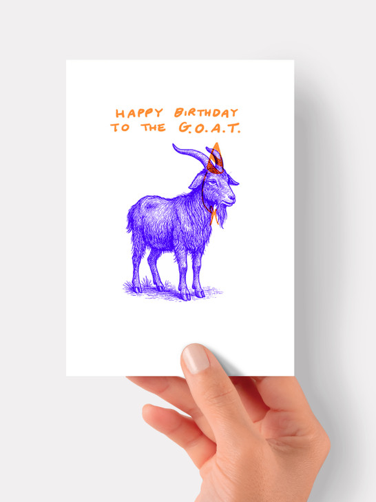 Birthday Goat - 4.5 x 6.25" Birthday Card