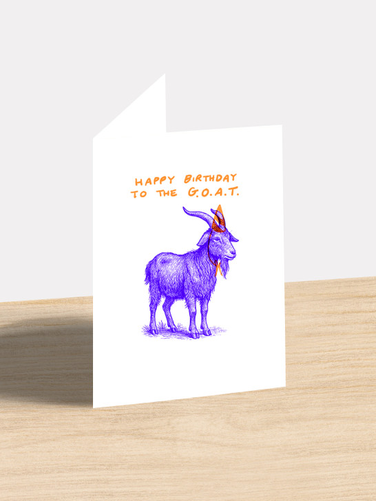 Birthday Goat - 4.5 x 6.25" Birthday Card