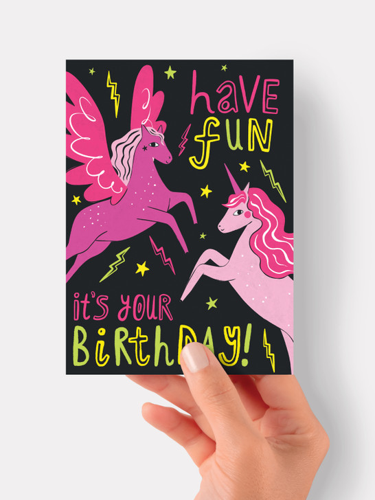 Birthday Unicorn - 4.25 x 6" Birthday Card