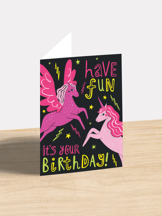Birthday Unicorn - 4.25 x 6" Birthday Card