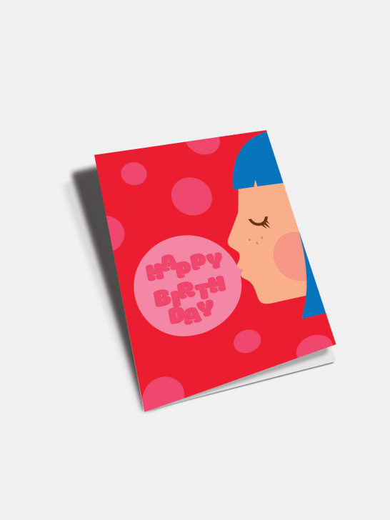 Bubblegum Birthday | Birthday Greeting Card | Dicky Bird