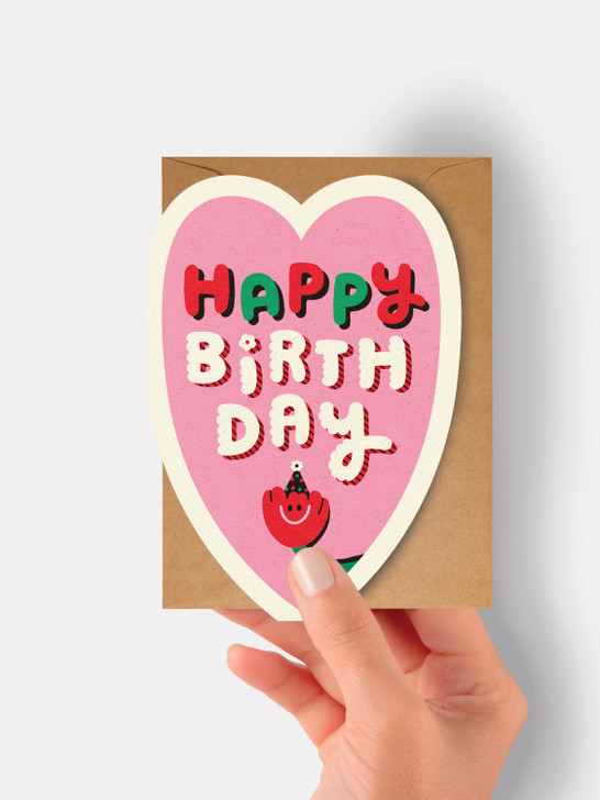 Heart - 4 x 6" Birthday Card