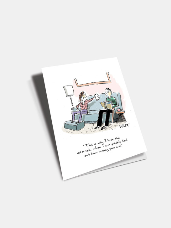 Love Internet | Blank Greeting Card | Cartoon Collection