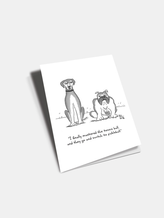 Pickleball | Blank Greeting Card | Cartoon Collection