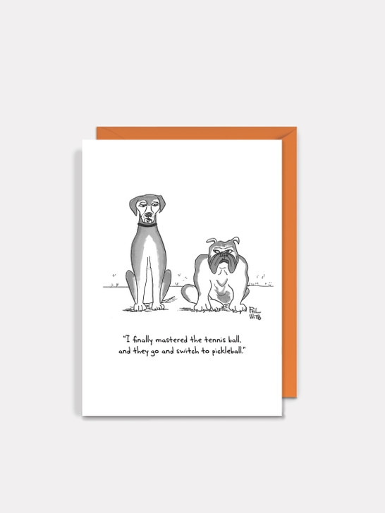 Pickleball | Blank Greeting Card | Cartoon Collection