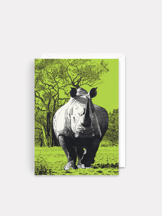 White Rhinoceros - 4.5 x 6.25 Card