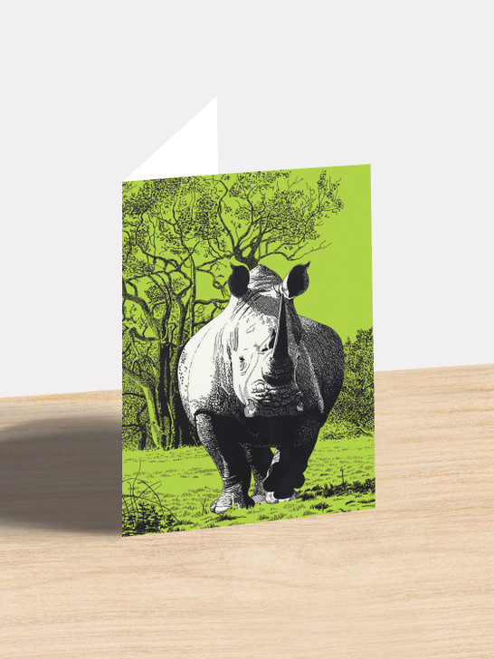 White Rhinoceros - 4.5 x 6.25 Card